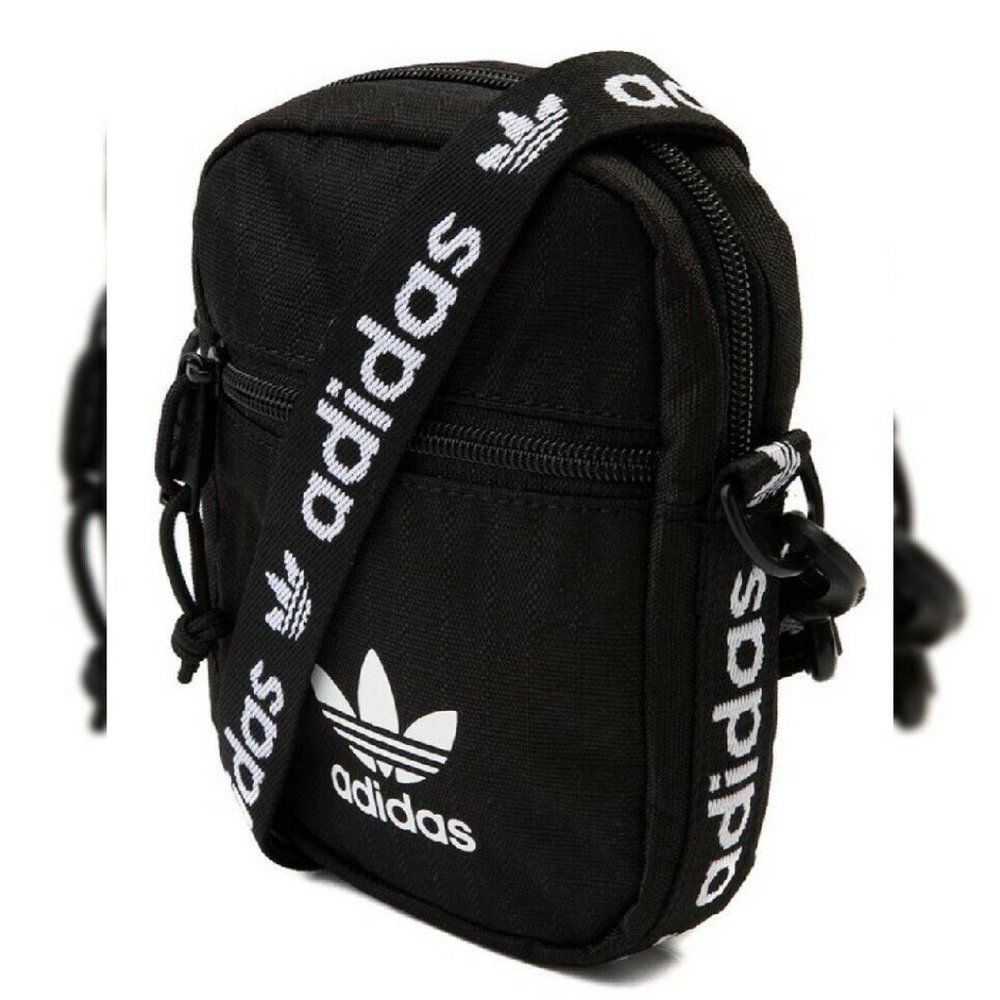 ADIDAS AUTHENTIC ORI FESTIVAL BAG CROSSBODY MEN'S WOMEN'S BLACK EMBROIDERED LOGO